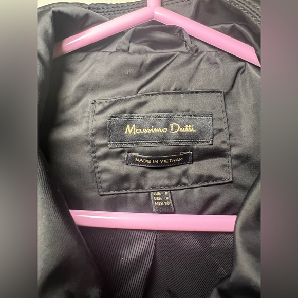 MASSIMO DUTTI Black Lightweight Dress Zip Jacket Size S-NWT - Picture 11 of 14